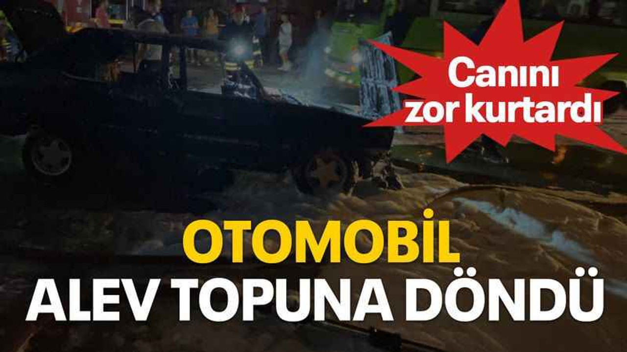 Otomobil alev topuna döndü